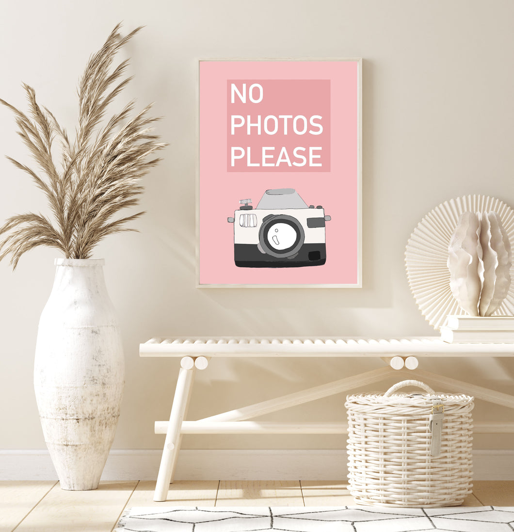 No Photos Please Art Print