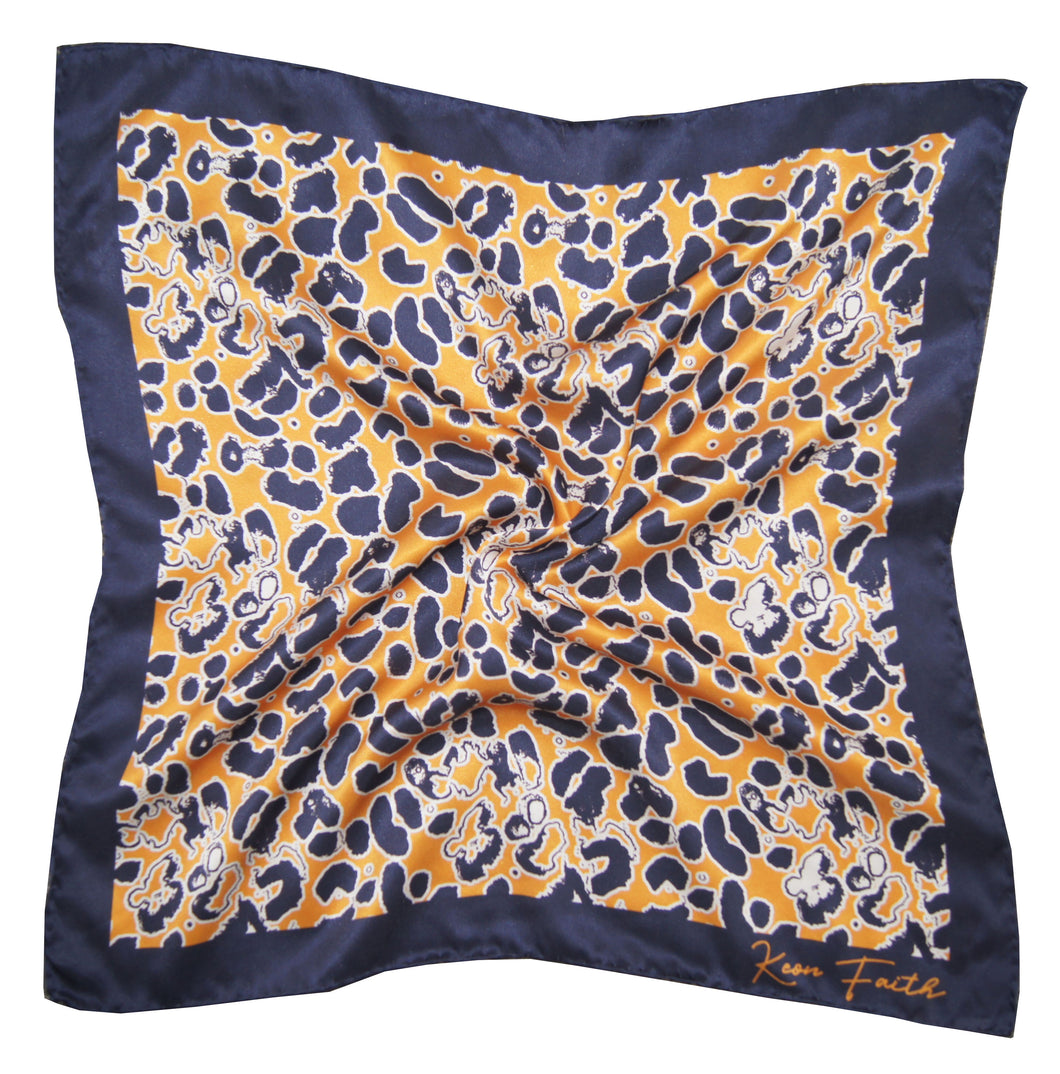 Orange Leopard Print Scarf